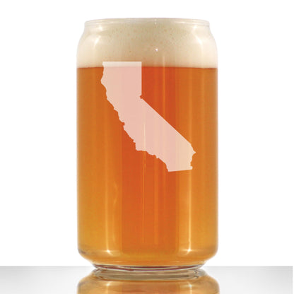 California State Outline Beer Can Glass (16 oz)