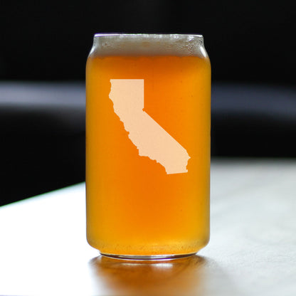 California State Outline Beer Can Glass (16 oz)
