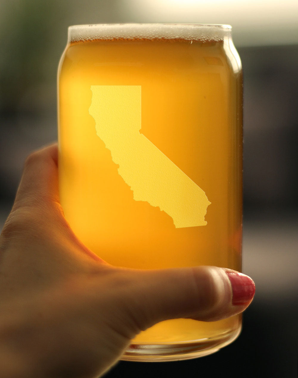 California State Outline Beer Can Glass (16 oz)