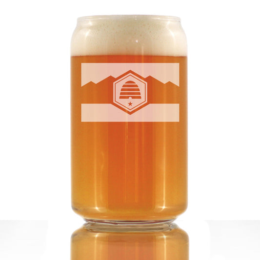 Utah Flag Beer Can Glass (16 oz)