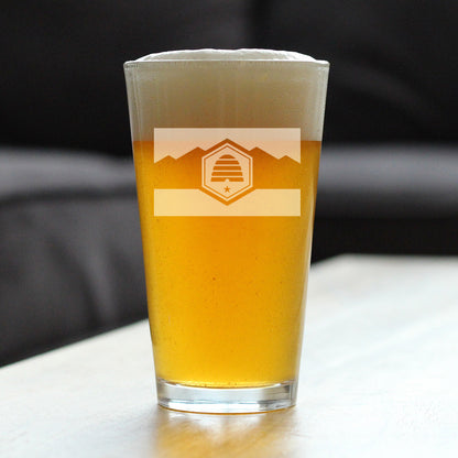 Utah Flag Pint Glass (16 oz)
