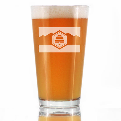 Utah Flag Pint Glass (16 oz)