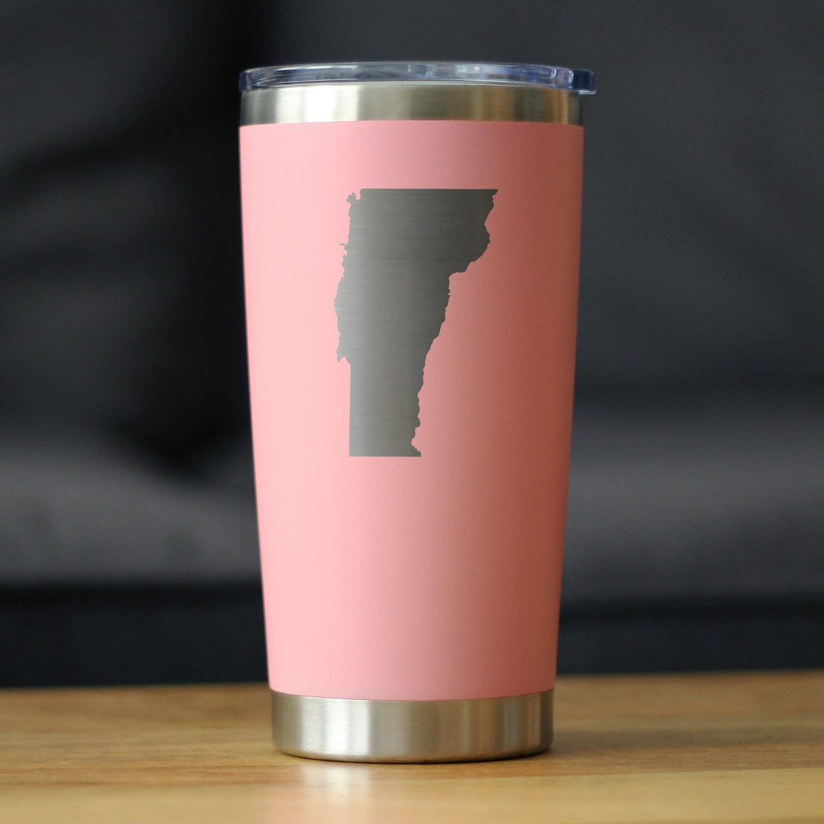 Vermont State Outline Coffee Tumbler (20 oz)