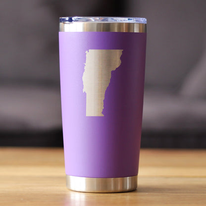 Vermont State Outline Coffee Tumbler (20 oz)