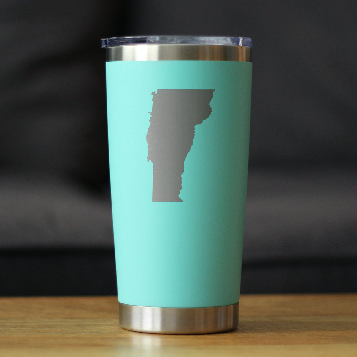 Vermont State Outline Coffee Tumbler (20 oz)