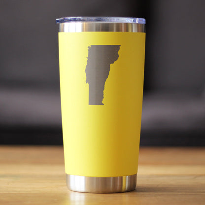 Vermont State Outline Coffee Tumbler (20 oz)
