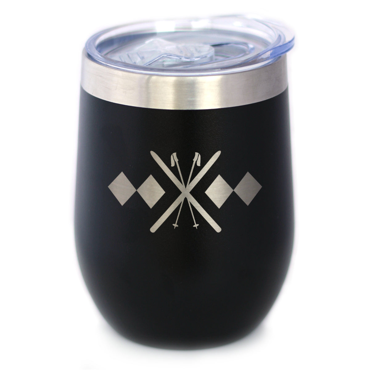 Double Black Diamond Wine Tumbler (12 oz)
