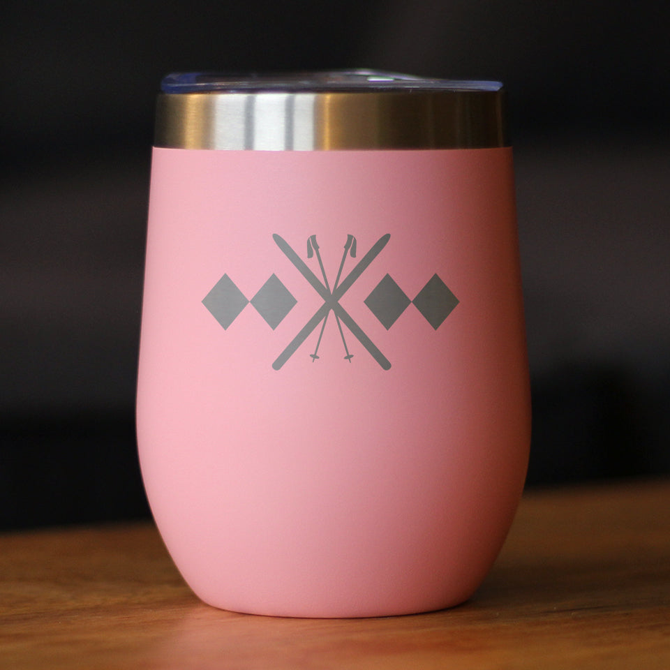 Double Black Diamond Wine Tumbler (12 oz)