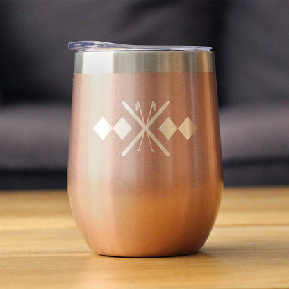 Double Black Diamond Wine Tumbler (12 oz)