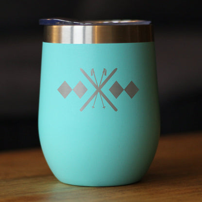 Double Black Diamond Wine Tumbler (12 oz)
