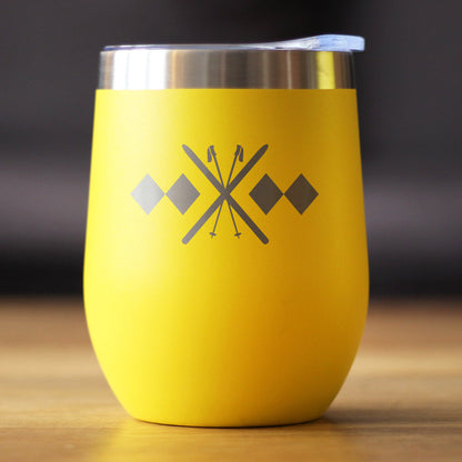Double Black Diamond Wine Tumbler (12 oz)