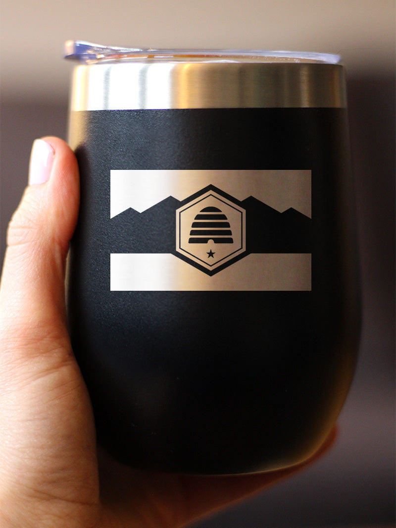 Utah Flag Wine Tumbler (12 oz)