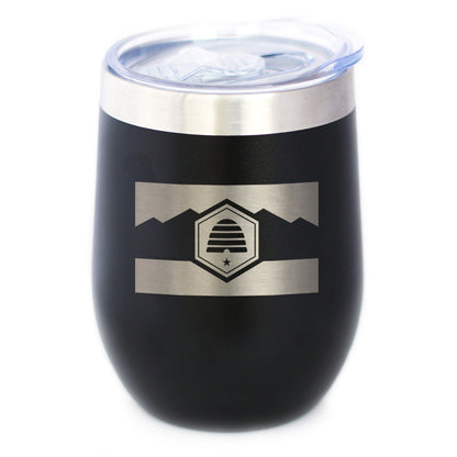 Utah Flag Wine Tumbler (12 oz)