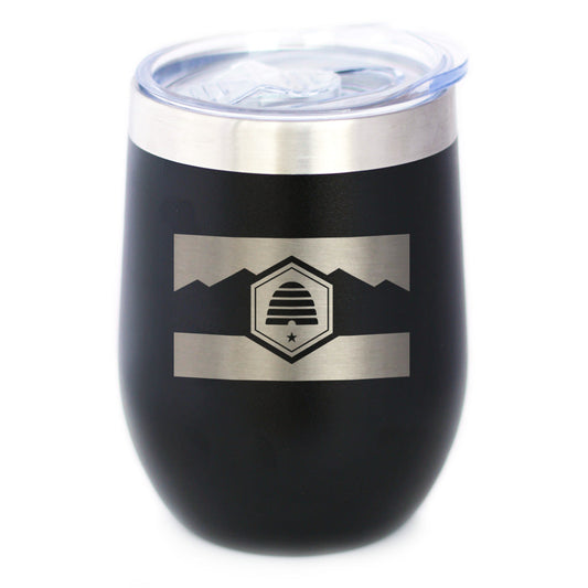 Utah Flag Wine Tumbler (12 oz)