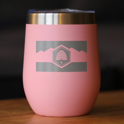 Utah Flag Wine Tumbler (12 oz)