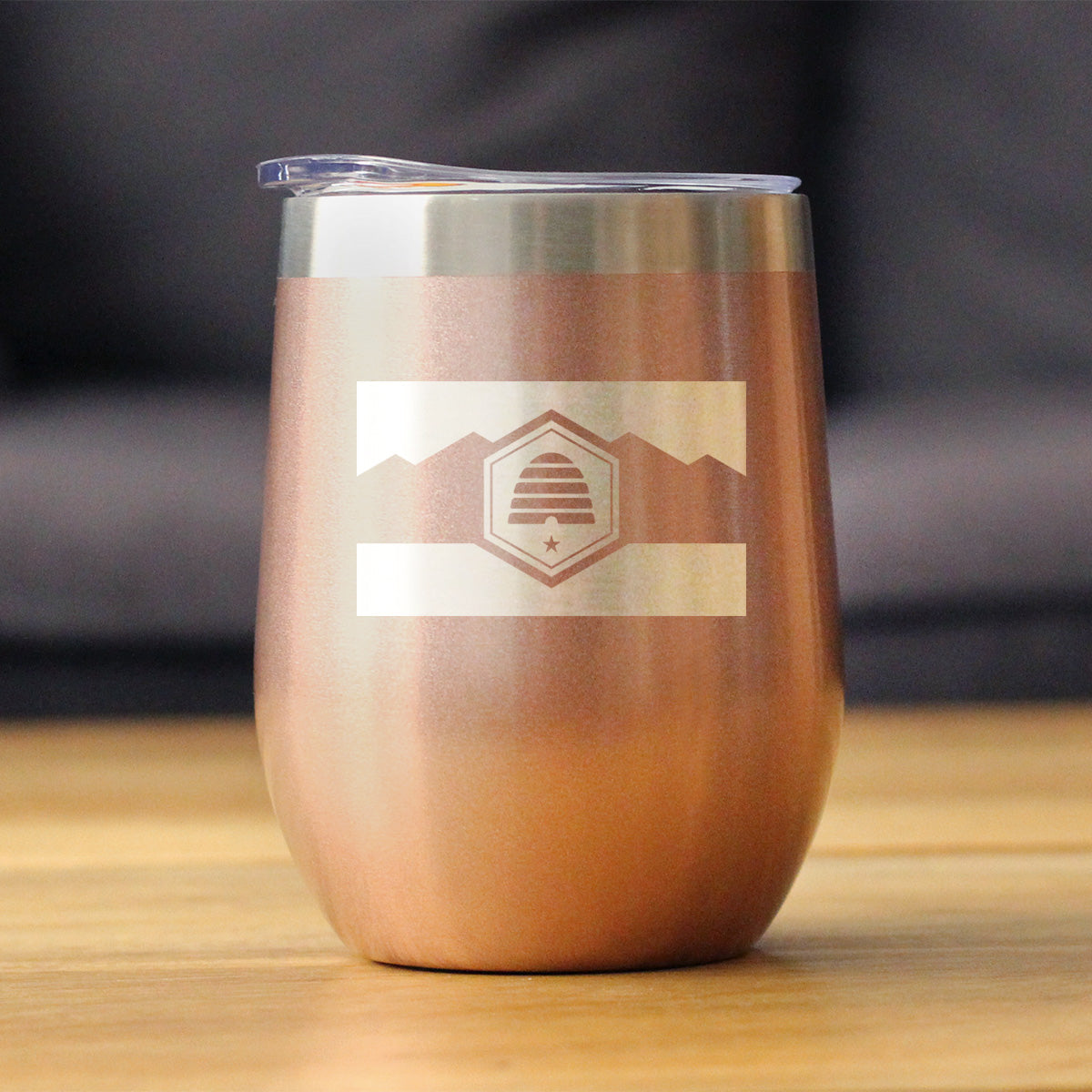 Utah Flag Wine Tumbler (12 oz)