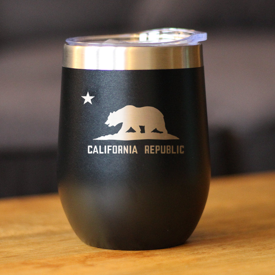 California Flag Wine Tumbler (12 oz)