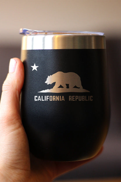 California Flag Wine Tumbler (12 oz)