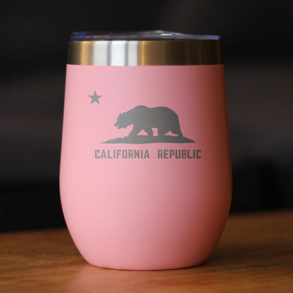 California Flag Wine Tumbler (12 oz)