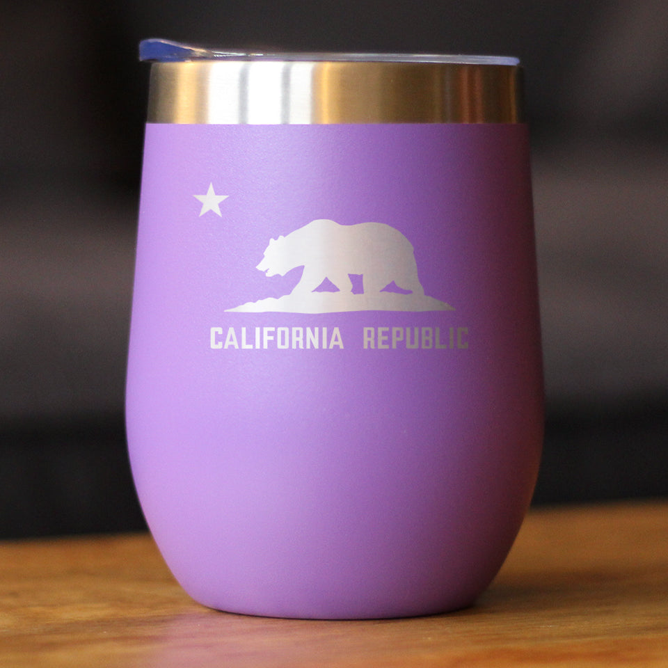 California Flag Wine Tumbler (12 oz)