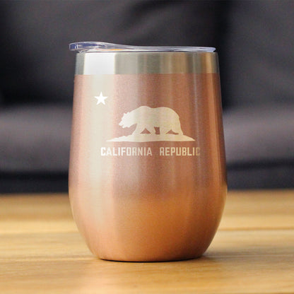California Flag Wine Tumbler (12 oz)