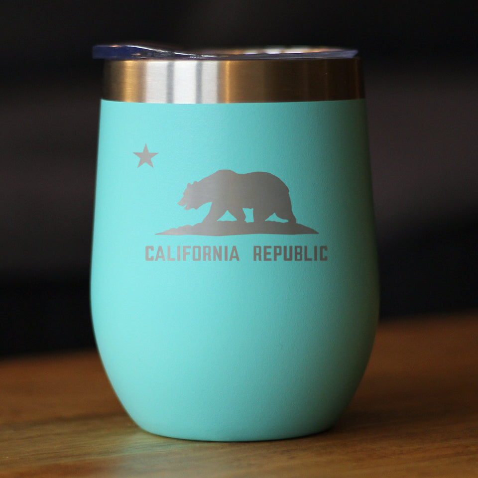 California Flag Wine Tumbler (12 oz)