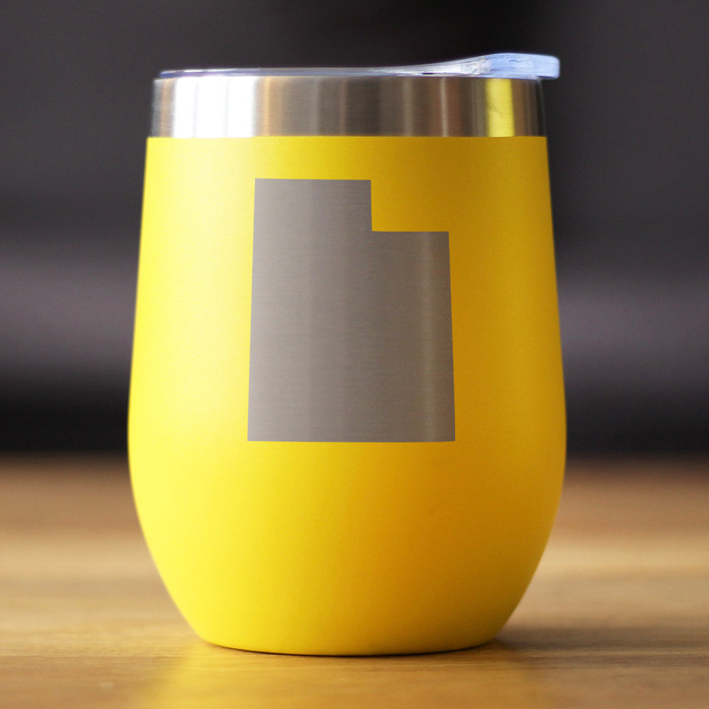 Utah State Outline Wine Tumbler (12 oz)