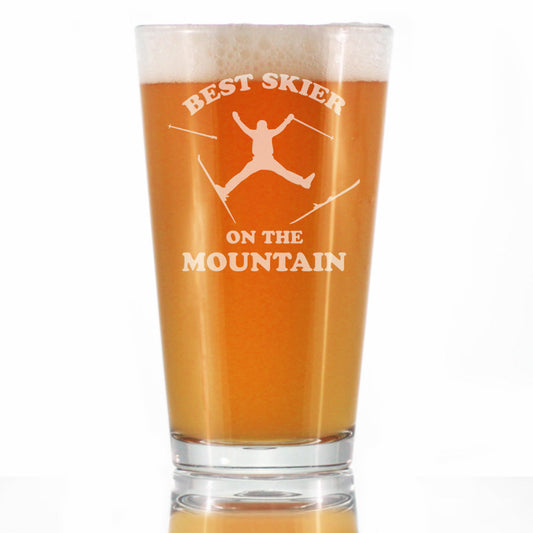 Best Skier Pint Glass (16 oz)