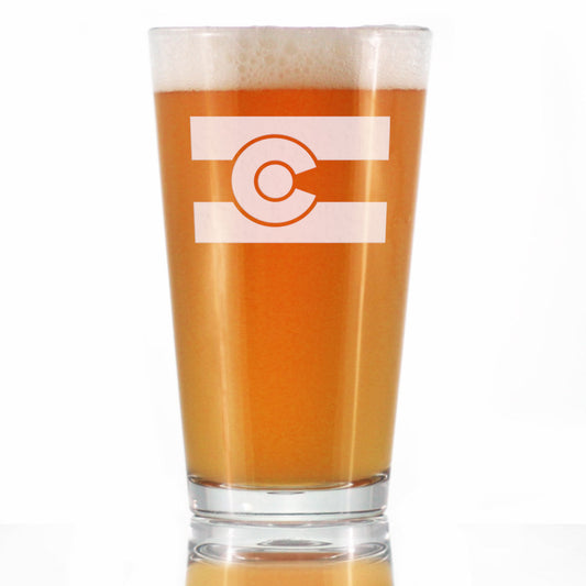 Colorado Flag Pint Glass (16 oz)