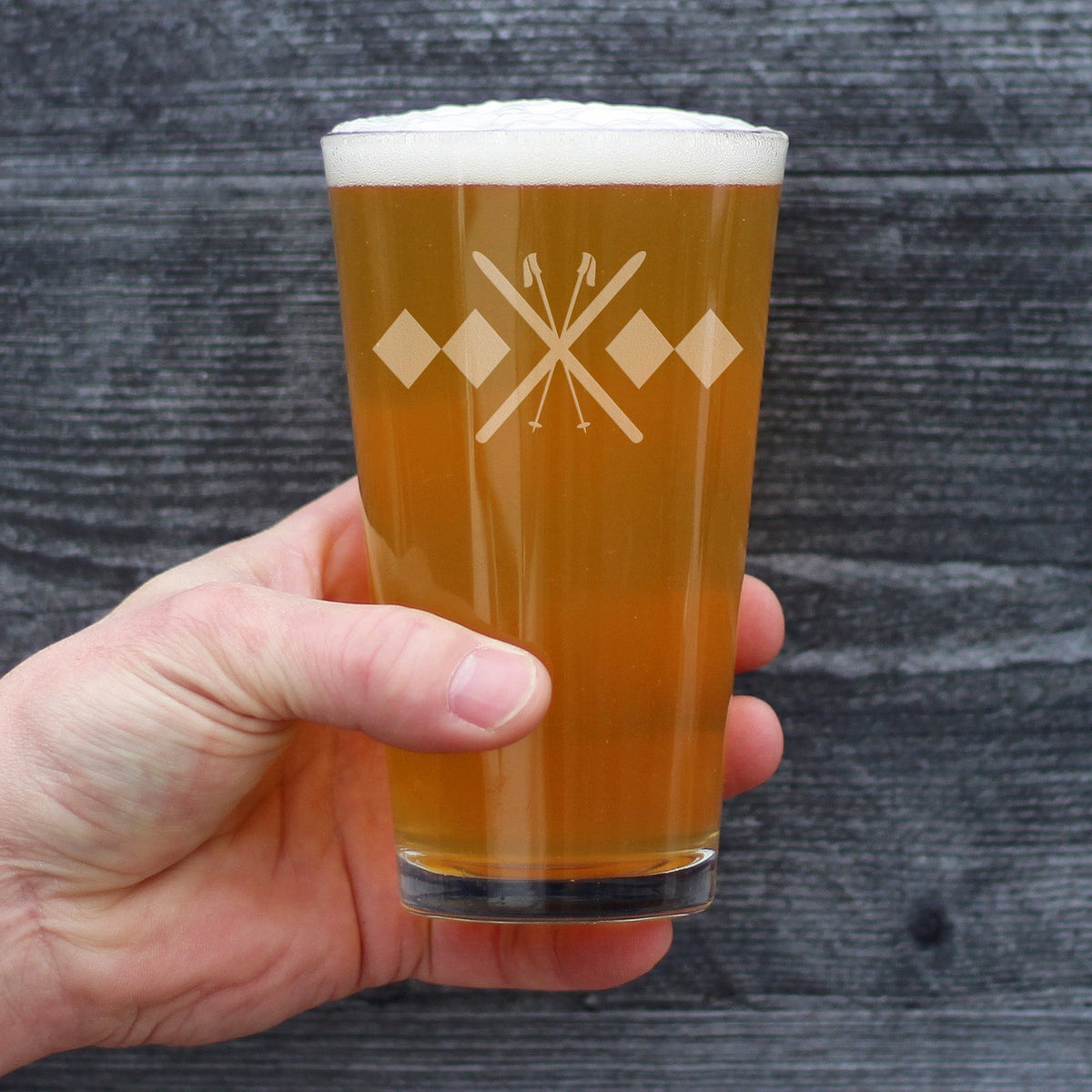 Double Black Diamond Pint Glass (16 oz)