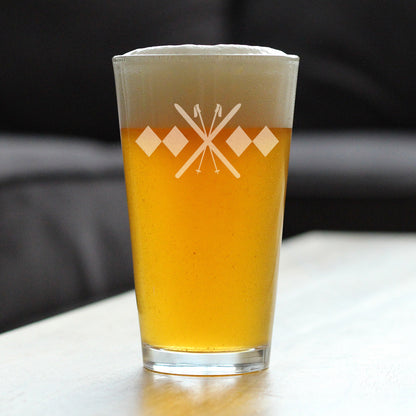 Double Black Diamond Pint Glass (16 oz)
