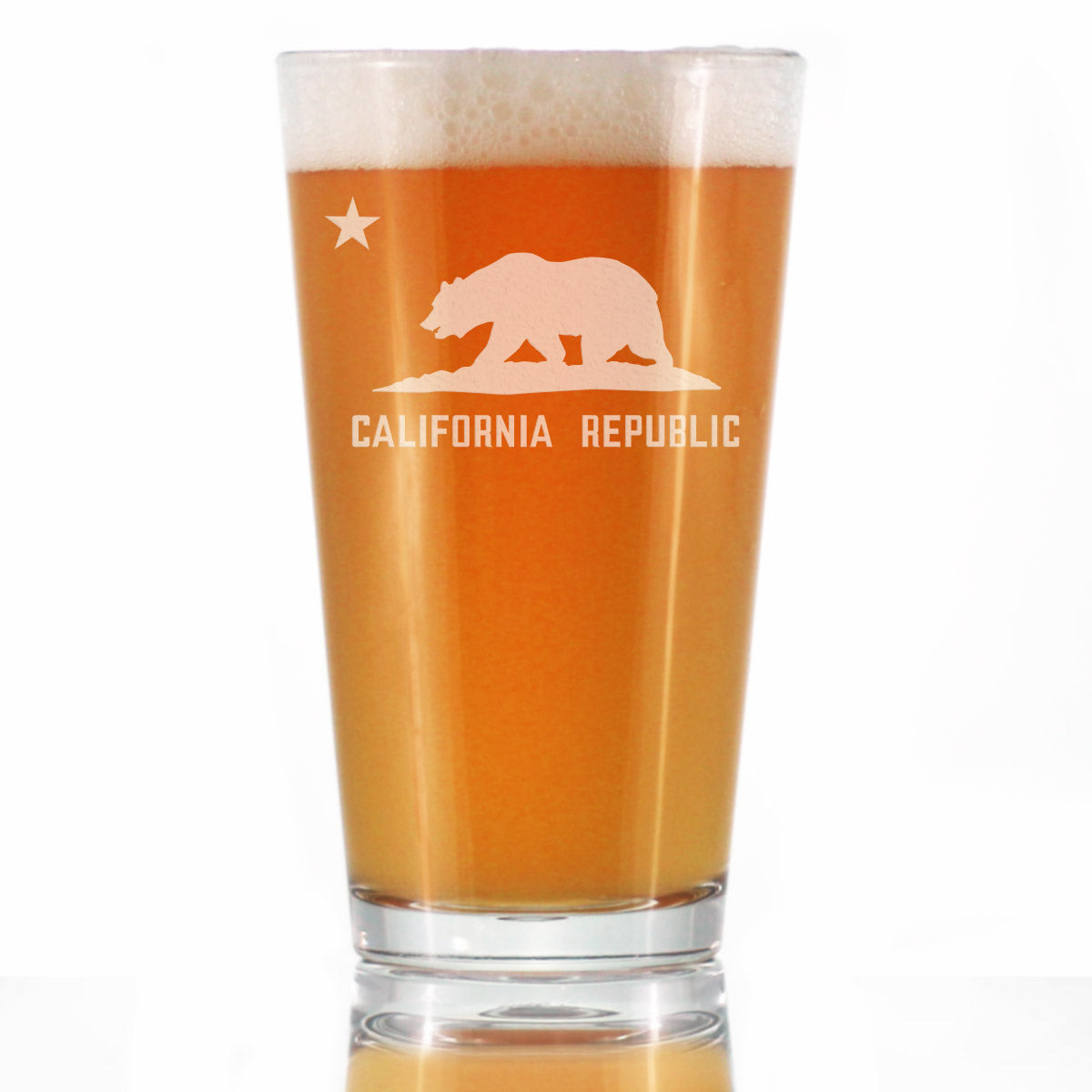 California Flag Pint Glass (16 oz)