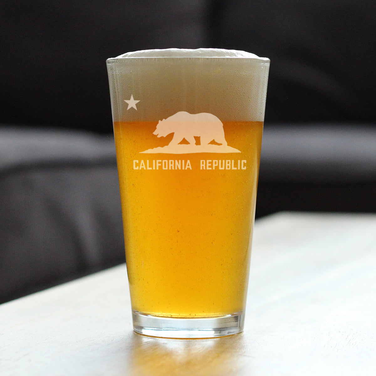 California Flag Pint Glass (16 oz)