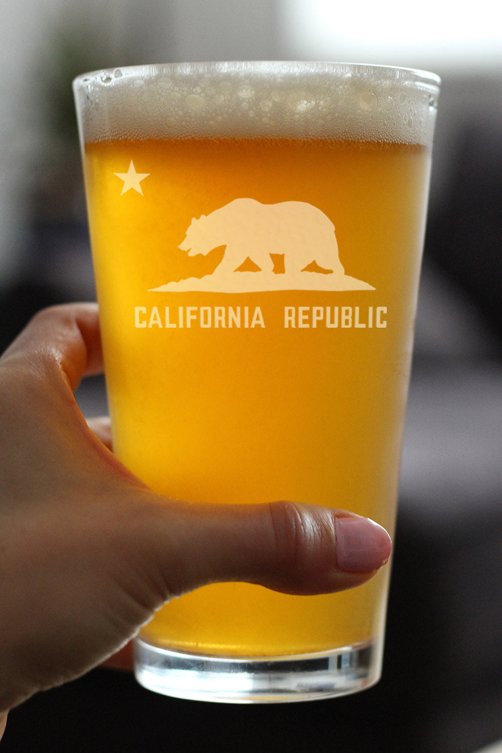 California Flag Pint Glass (16 oz)