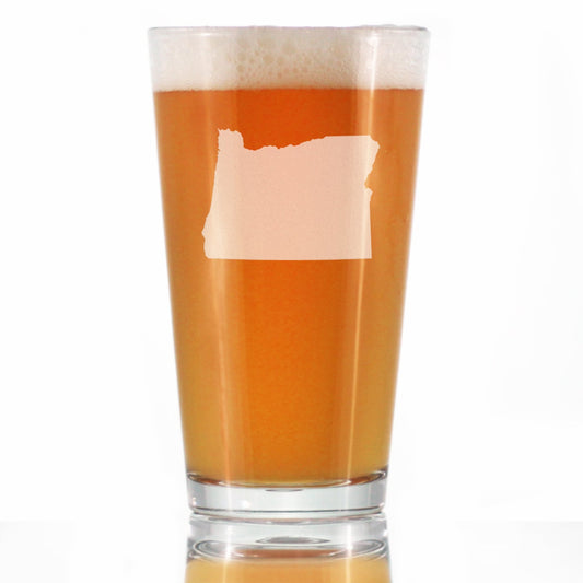 Oregon State Outline Pint Glass (16 oz)