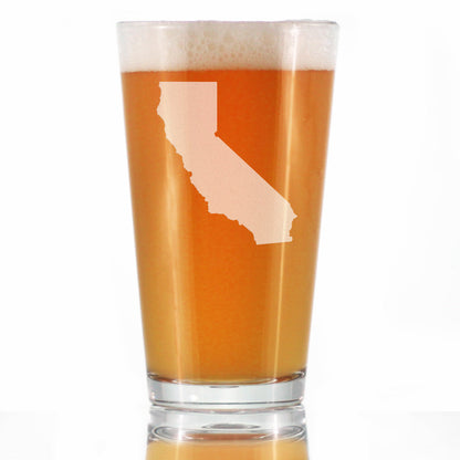 California State Outline Pint Glass (16 oz)