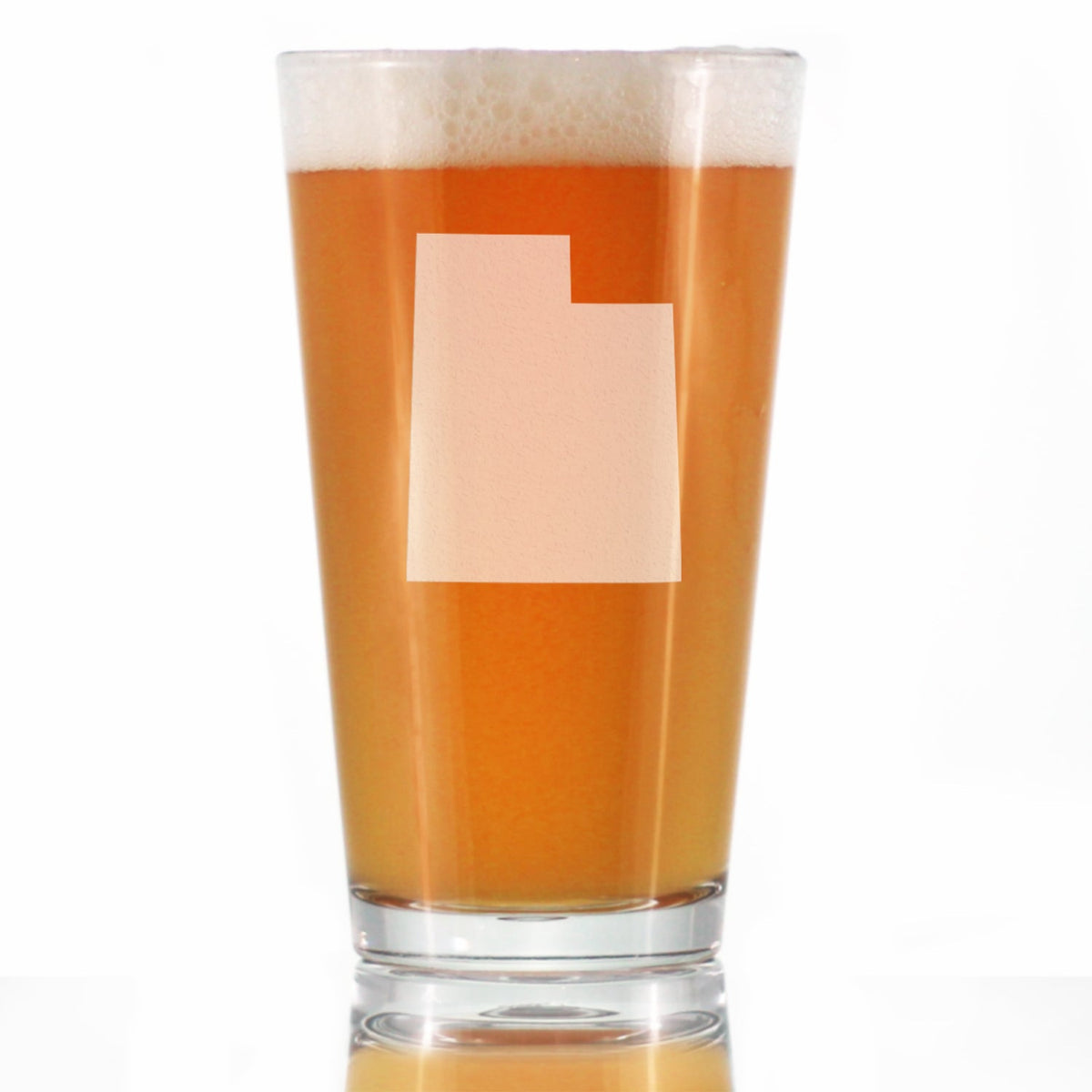 Utah State Outline Pint Glass (16 oz)