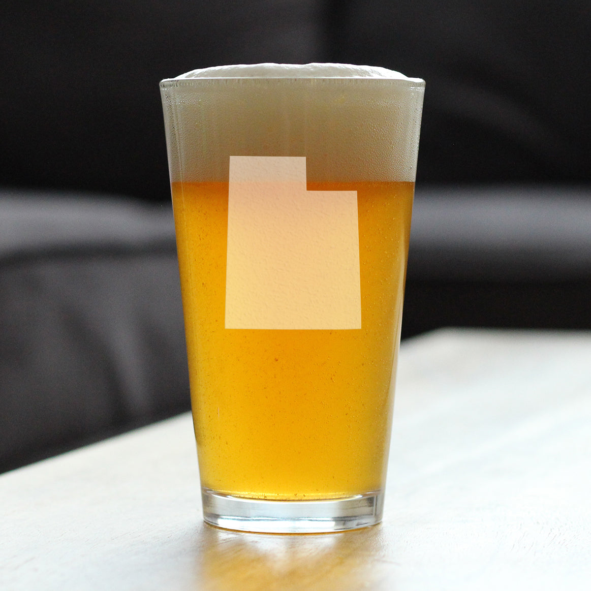 Utah State Outline Pint Glass (16 oz)