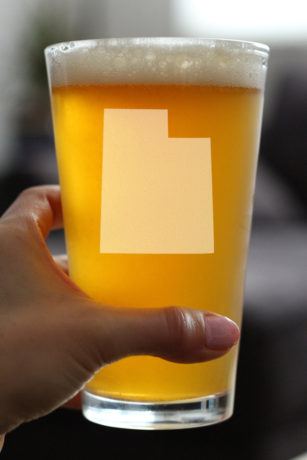 Utah State Outline Pint Glass (16 oz)