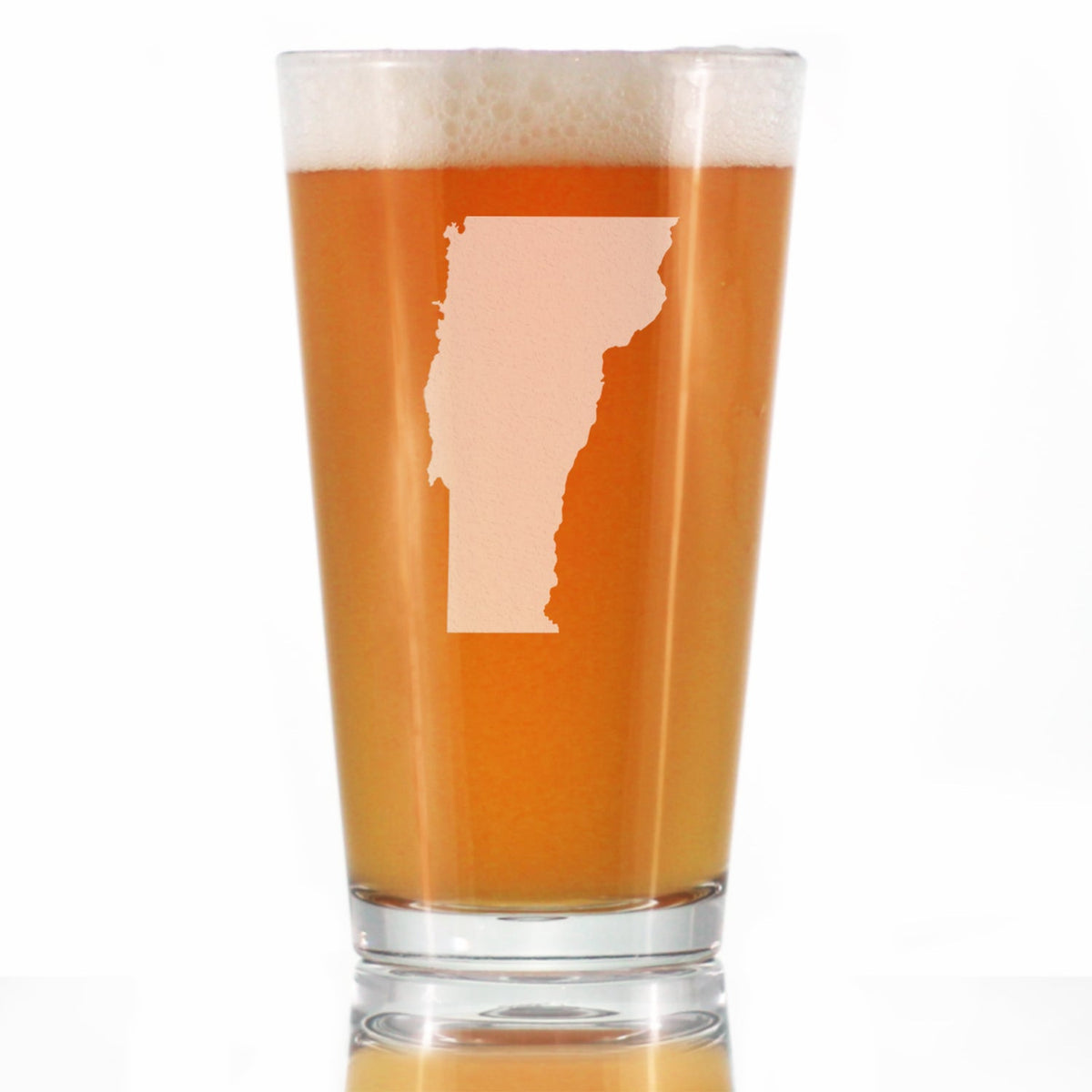 Vermont State Outline Pint Glass (16 oz)