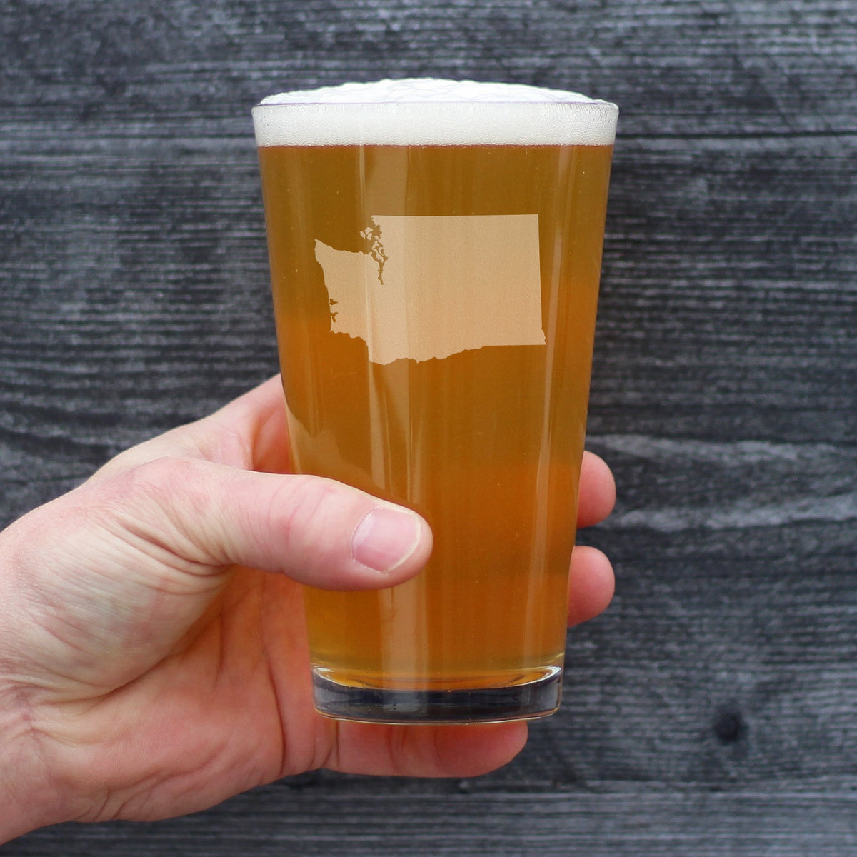 Washington State Outline Pint Glass (16 oz)