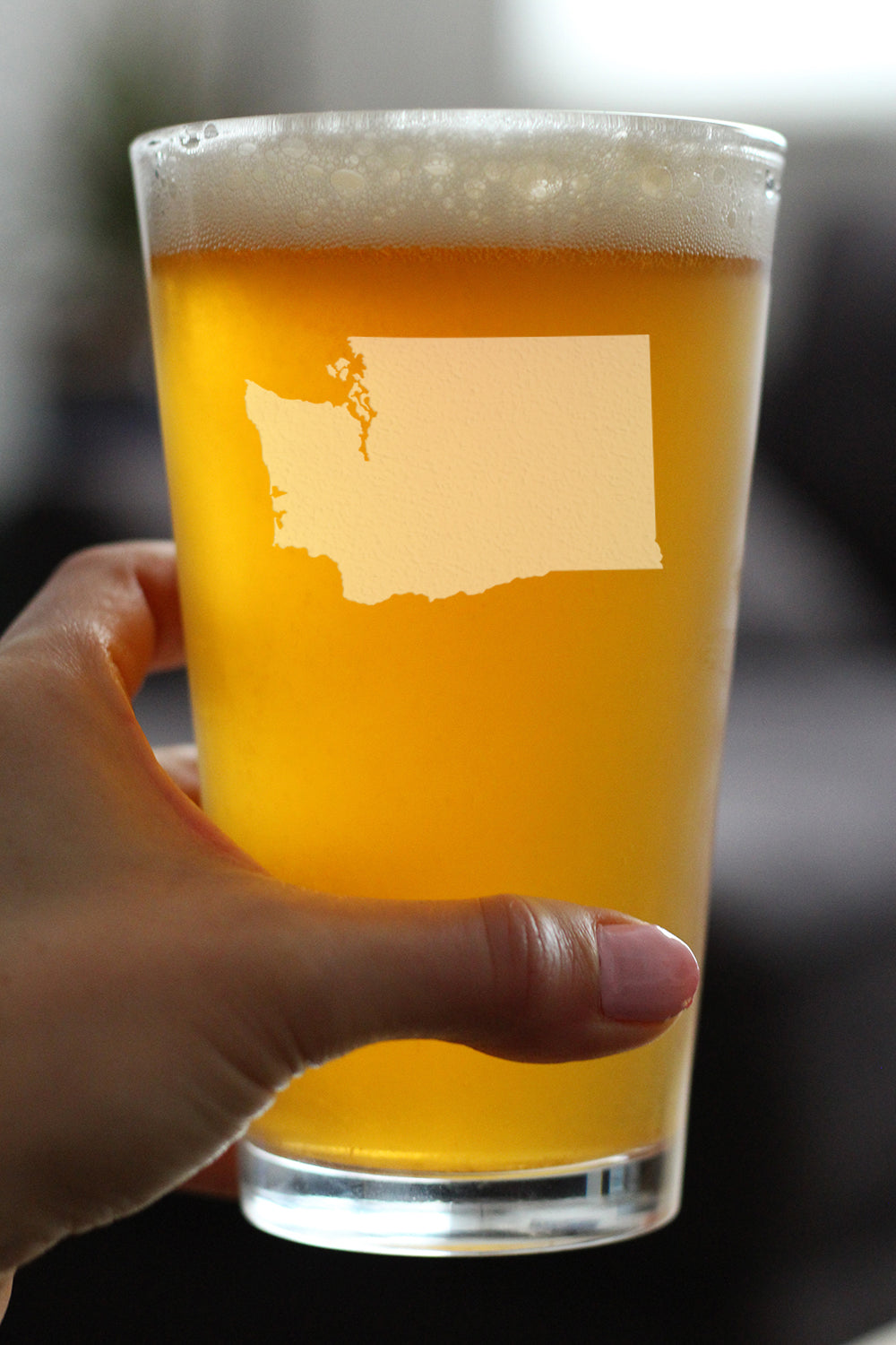Washington State Outline Pint Glass (16 oz)