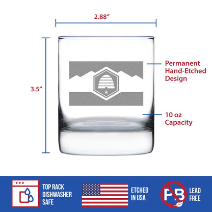 Utah Flag Rocks Glass (10.25 oz)