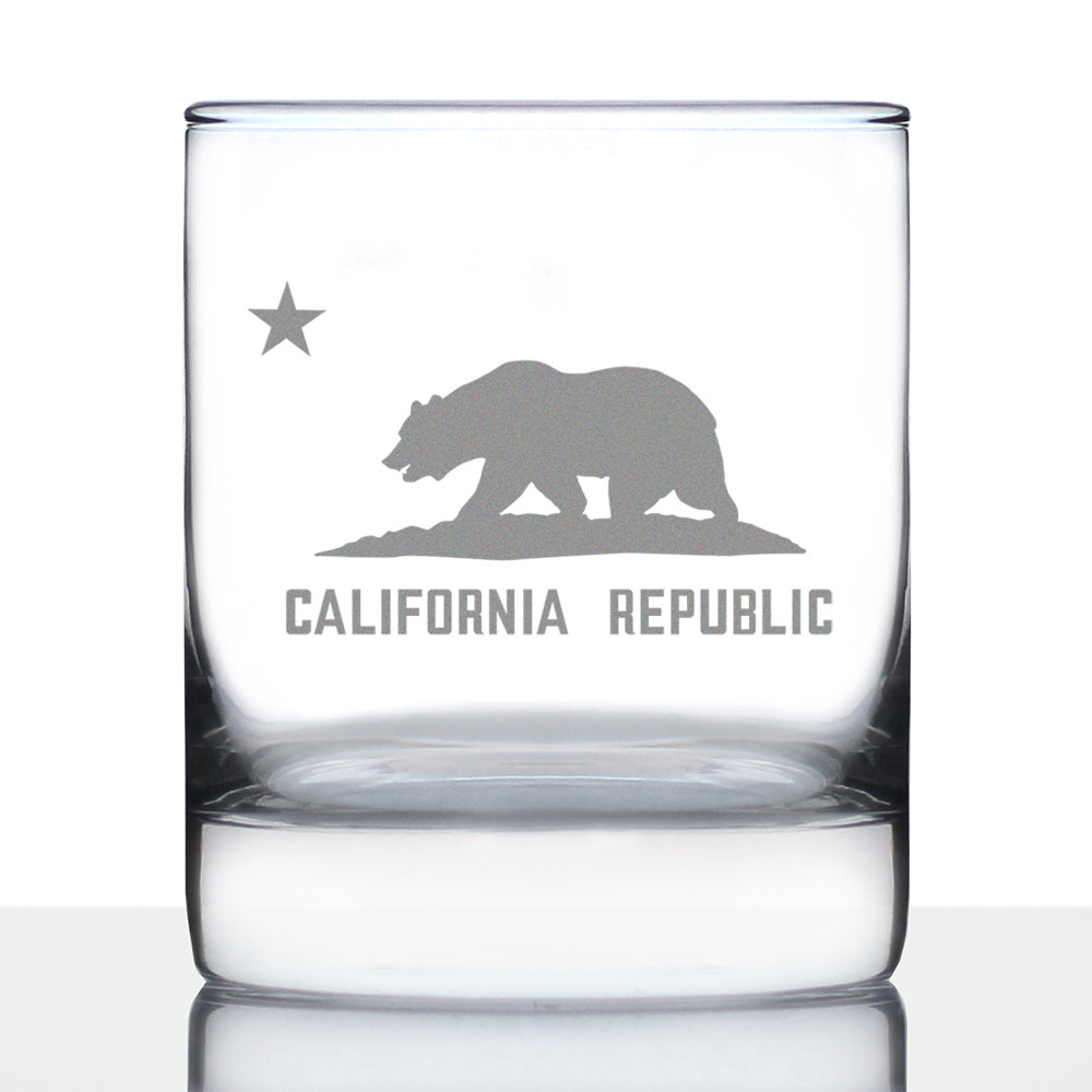 California Flag Rocks Glass (10.25 oz)
