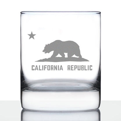California Flag Rocks Glass (10.25 oz)