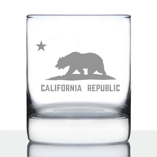 California Flag Rocks Glass (10.25 oz)