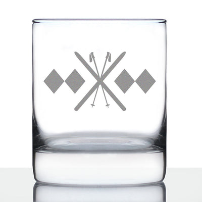 Double Black Diamond Rocks Glass (10.25 oz)