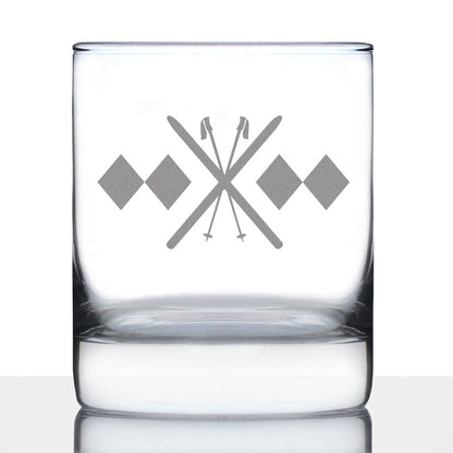 Double Black Diamond Rocks Glass (10.25 oz)