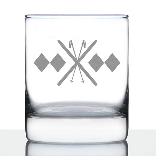 Double Black Diamond Rocks Glass (10.25 oz)
