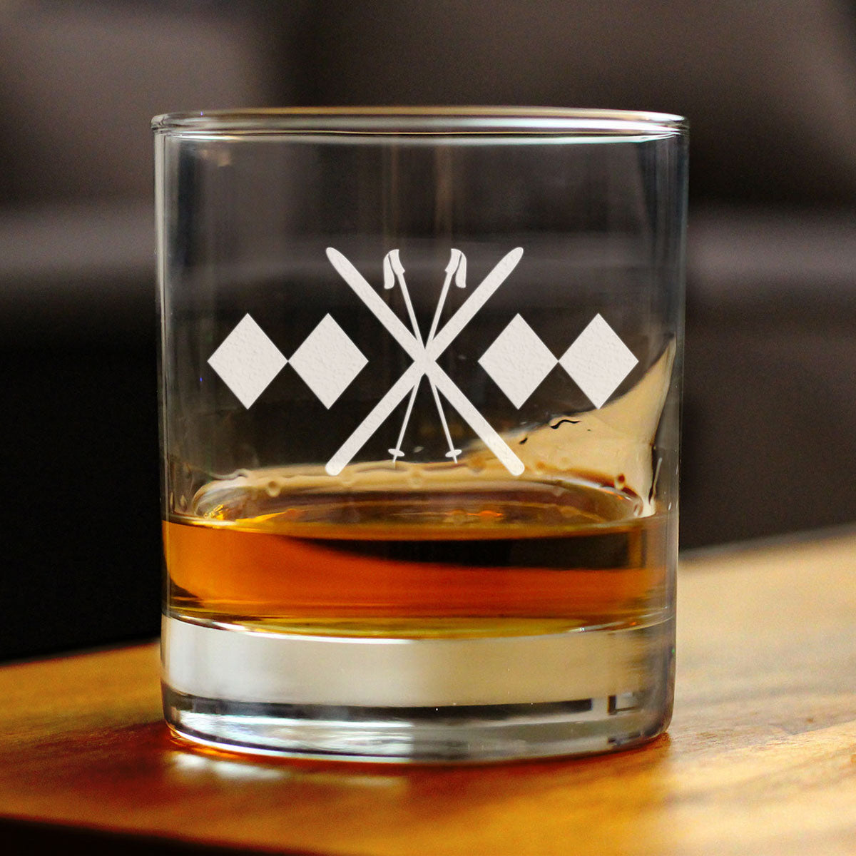 Double Black Diamond Rocks Glass (10.25 oz)
